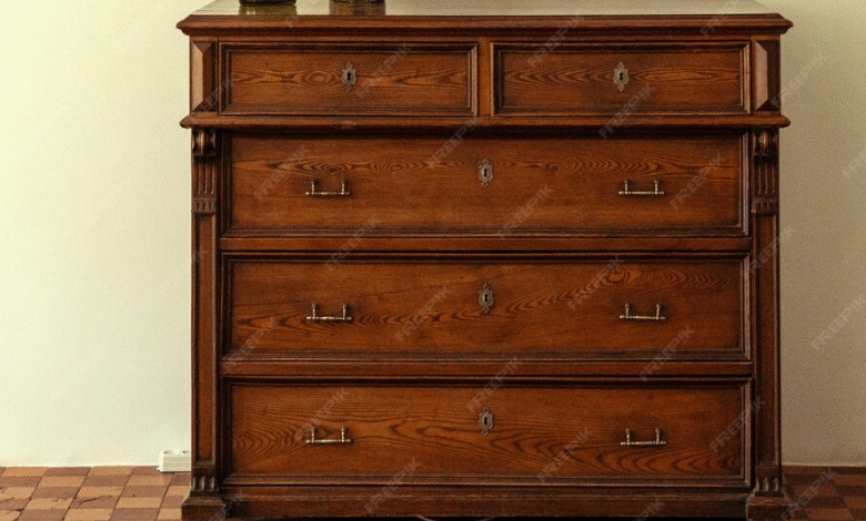 Auder New Grange Wooden Butler Dressing Station in Vintage Oak